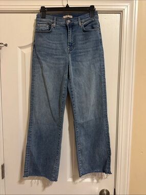 7 For All Mankind Light Blue Wide-Leg Jeans